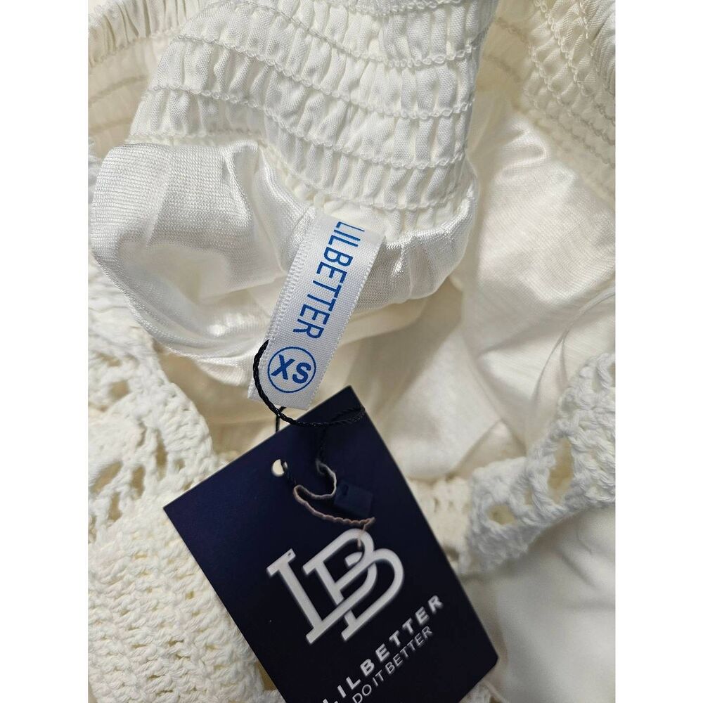 Lilbetter Crochet Off White Crochet Dress Size XS Maxi Boho Bohemian Summer - Picture 6 of 6